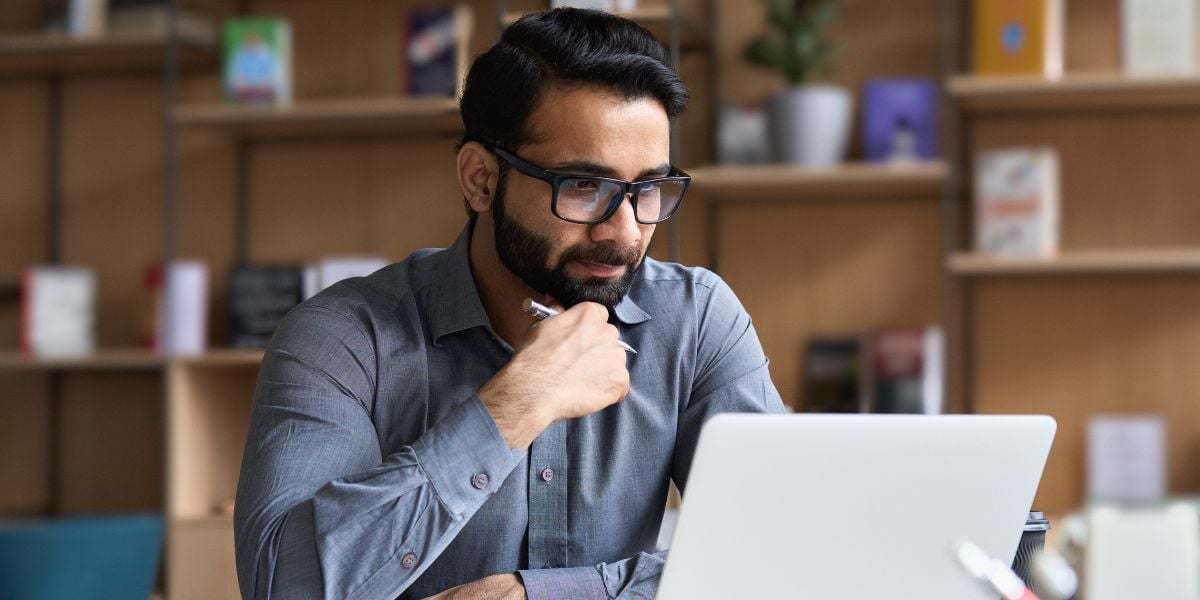 Worker on laptop